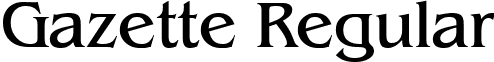 Gazette Regular font - gzaswfte.ttf