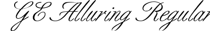 GE Alluring Regular font - GEAlluring.ttf