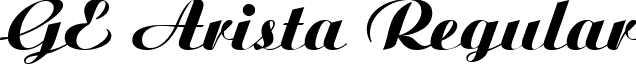 GE Arista Regular font - GEArista.ttf