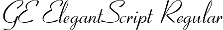 GE ElegantScript Regular font - GEElegantScript.ttf