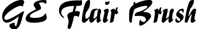 GE Flair Brush font - GEFlairBrush.ttf