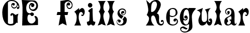 GE Frills Regular font - GEFrills.ttf