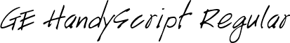 GE HandyScript Regular font - GEHandyScript.ttf