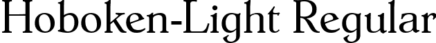 Hoboken-Light Regular font - Hoboken-Light.ttf