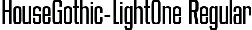 HouseGothic-LightOne Regular font - HouseGothicLightOne.ttf