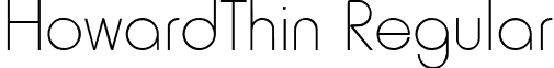 HowardThin Regular font - HowardThinRegular.ttf