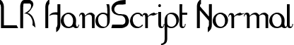 LR HandScript Normal font - LRACASE.TTF