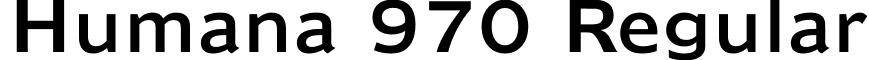 Humana 970 Regular font - Humana970.ttf