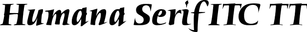 Humana Serif ITC TT font - HUMASFBI.ttf