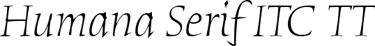 Humana Serif ITC TT font - HUMASFLI.ttf