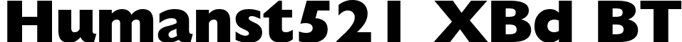 Humanst521 XBd BT font - Humanst521 XBd BT Extra Bold.ttf