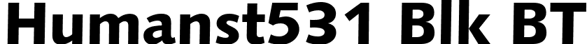 Humanst531 Blk BT font - HUM531K.ttf