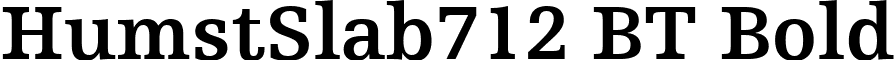 HumstSlab712 BT Bold font - HumanistSlabserif712BoldBT.ttf