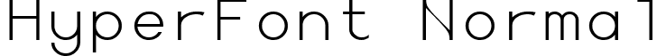 HyperFont Normal font - HyperFont.ttf