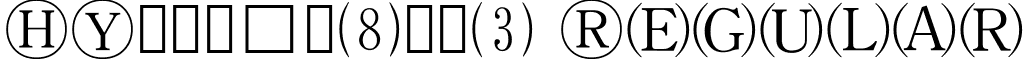 HYÒ±Â»8Ç3 Regular font - h2sym3.ttf