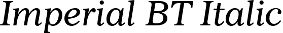 Imperial BT Italic font - ImperialItalicBT.ttf