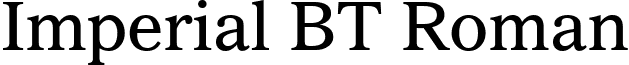 Imperial BT Roman font - ImperialBT.ttf