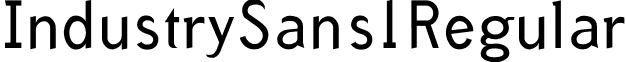 IndustrySans1 Regular font - INDUSTR.ttf