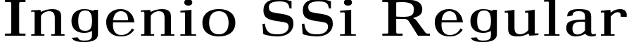 Ingenio SSi Regular font - IngenioSSi.ttf