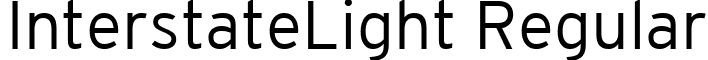 InterstateLight Regular font - InterstateLight.ttf