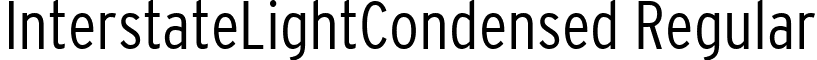 InterstateLightCondensed Regular font - InterstateLightCondensed.ttf