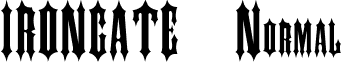 IRONGATE Normal font - IRONGATE.ttf