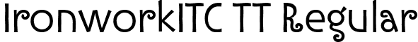 IronworkITC TT Regular font - IRONI.ttf