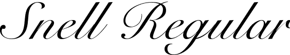 Snell Regular font - unicode.snell.ttf