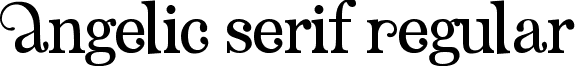Angelic Serif Regular font - Angelic Serif.ttf