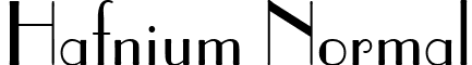 Hafnium Normal font - hafnium.ttf