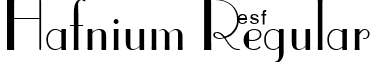 Hafnium Regular font - Hafnium Regular.ttf