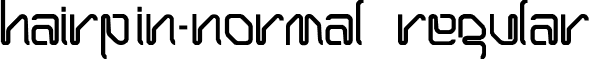 Hairpin-Normal Regular font - HAIRPIN.ttf