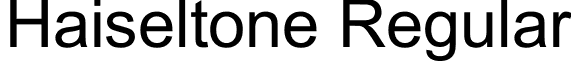 Haiseltone Regular font - Haiseltone.ttf