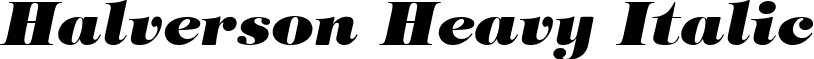 Halverson Heavy Italic font - HALVERHI.ttf