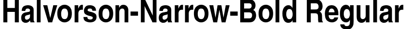 Halvorson-Narrow-Bold Regular font - Halvorson-Narrow-Bold.ttf