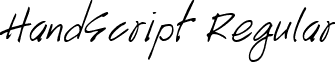 HandScript Regular font - HandScript.ttf