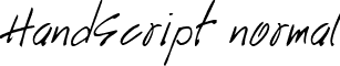 HandScript normal font - handscriptregular.ttf