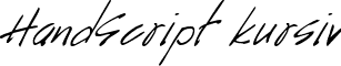 HandScript kursiv font - handscriptitalic.ttf