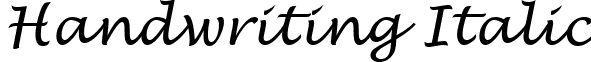 Handwriting Italic font - handw.ttf