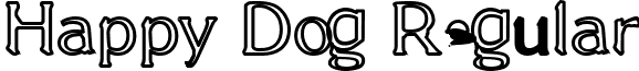 Happy Dog Regular font - HappyDog.ttf