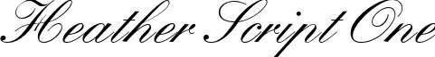 Heather Script One font - Heather_20Script_20One.ttf