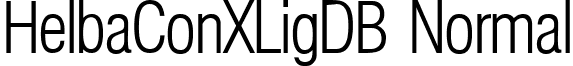 HelbaConXLigDB Normal font - HelbaConXLigDBNormal.ttf