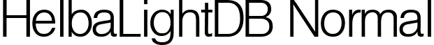 HelbaLightDB Normal font - HelbaLightDBNormal.ttf