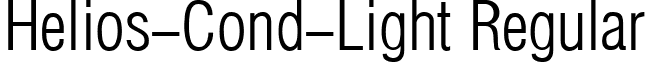 Helios-Cond-Light Regular font - HELIOL.ttf
