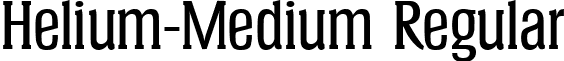 Helium-Medium Regular font - Helium-Medium.ttf