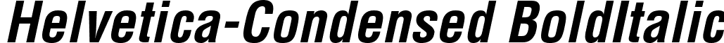 Helvetica-Condensed BoldItalic font - HelveticaCdBdObl.ttf