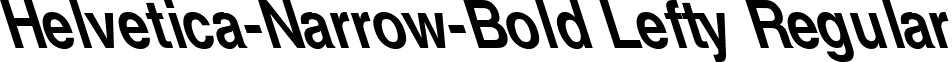 Helvetica-Narrow-Bold Lefty Regular font - HelveticaNwBdLefty.ttf