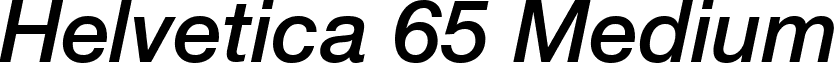 Helvetica 65 Medium font - HelveticaMedIt.ttf