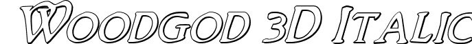 Woodgod 3D Italic font - woodgod3dital.ttf