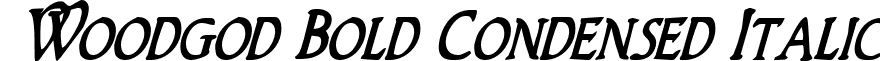 Woodgod Bold Condensed Italic font - woodgodboldcondital.ttf